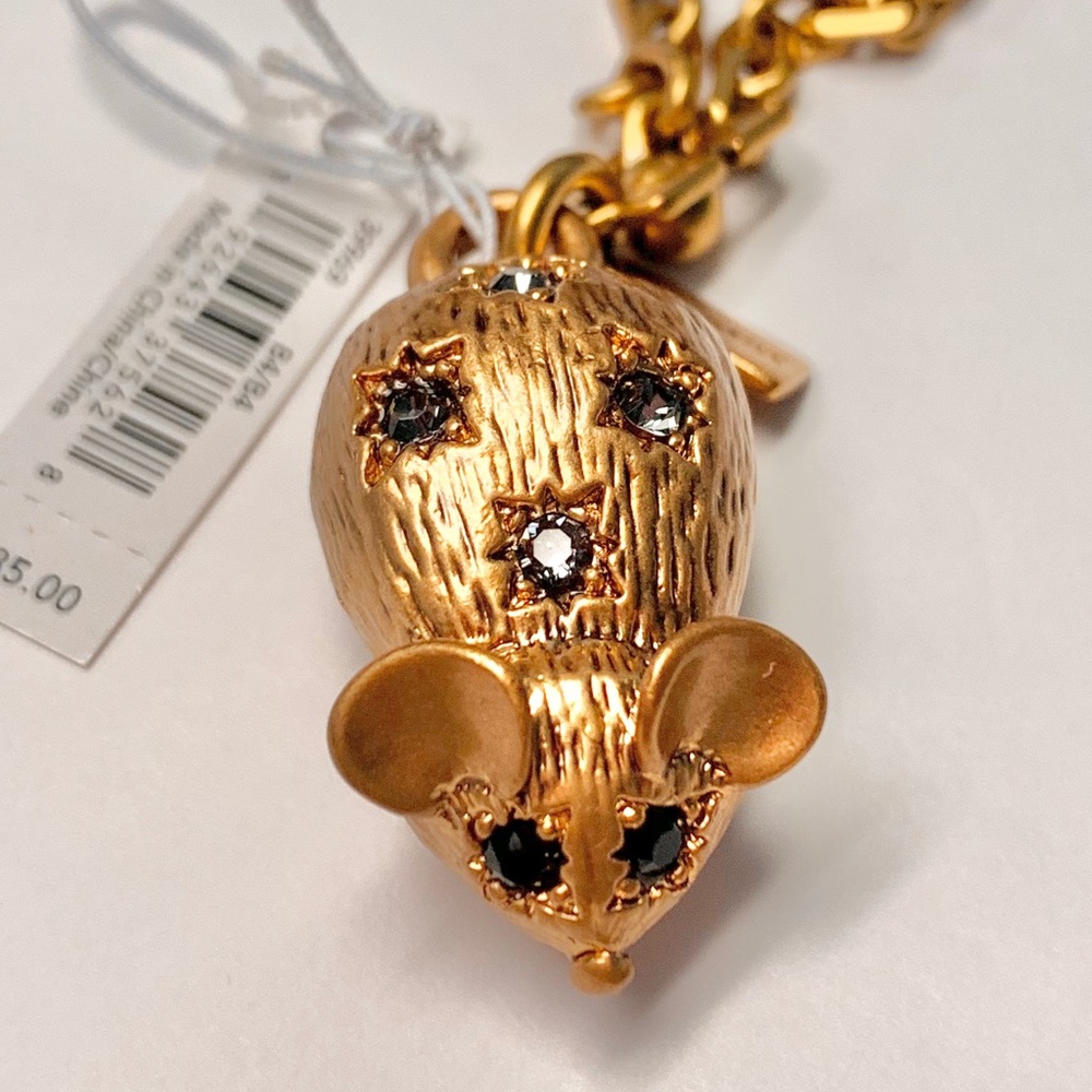JEWELED MOUSE BAG CHARM - Picture 3 of 11